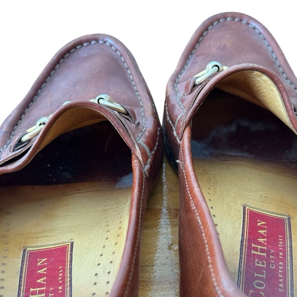 Horsebit Leather Loafers with Gold Accent by Cole Haan Size Men’s 9 M - Picture 7 of 12
